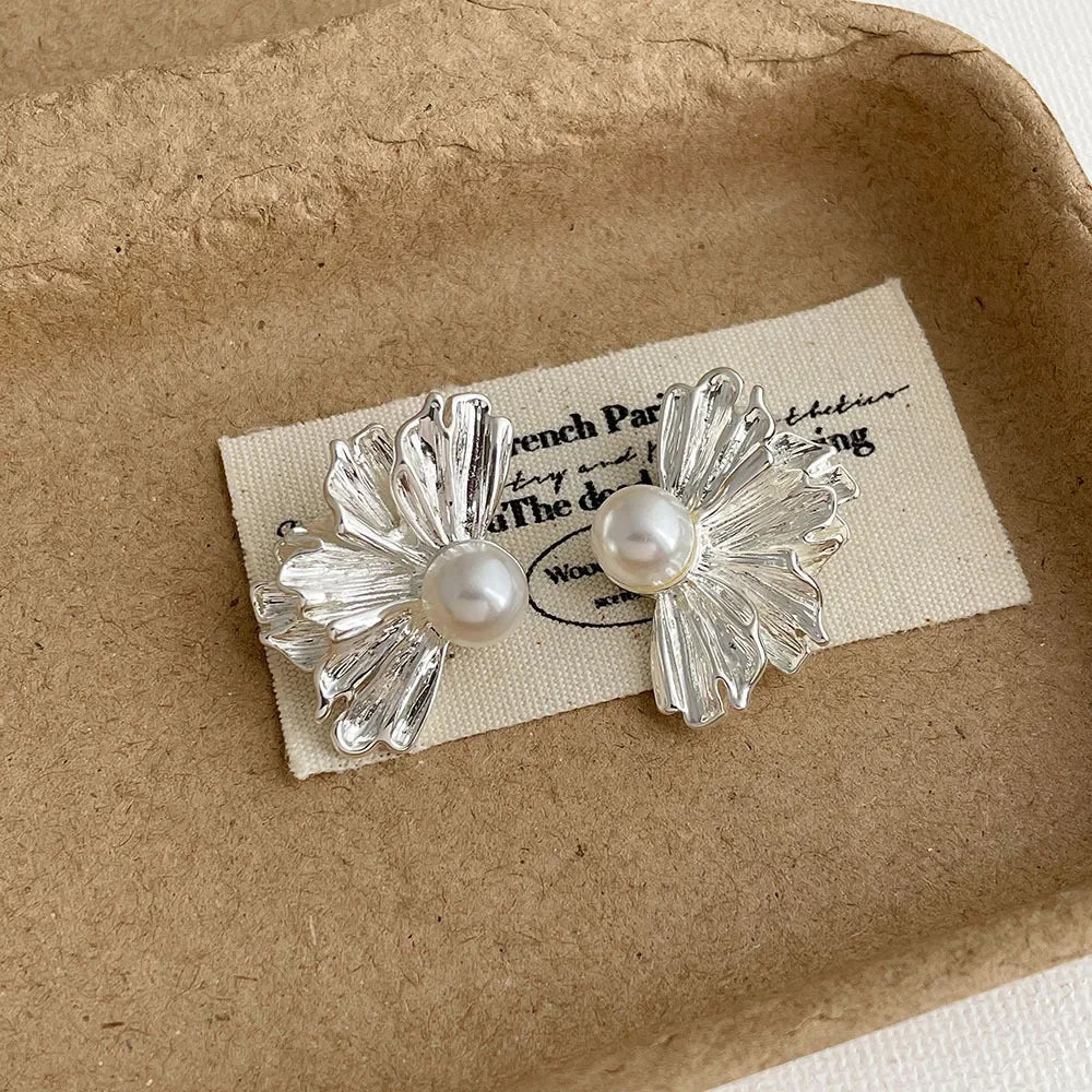 Exaggeration Ocean Style Shell Texture Stud Earrings for Women Trendy Accessories Personalization Jewelry Earrings Daily Wear - PrimeNest