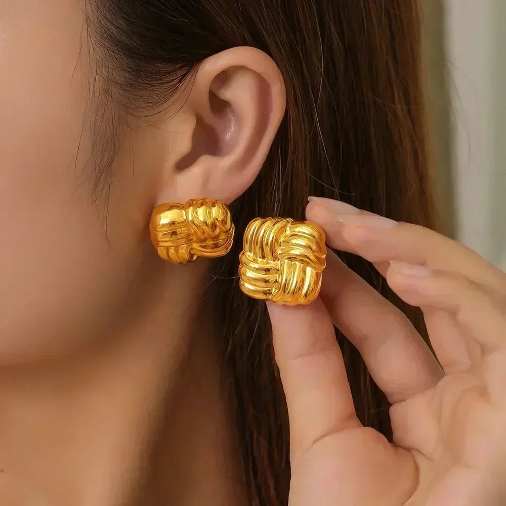 Exaggeration Ocean Style Shell Texture Stud Earrings for Women Trendy Accessories Personalization Jewelry Earrings Daily Wear - PrimeNest