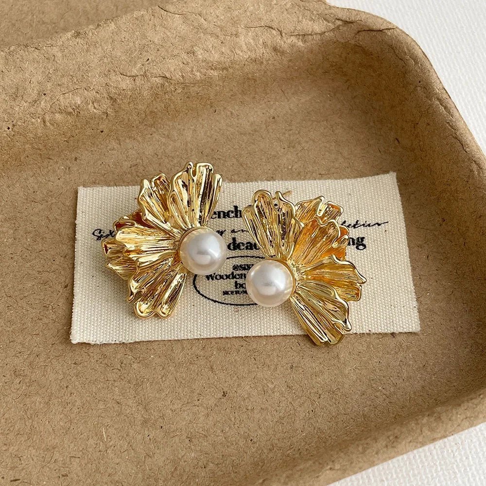 Exaggeration Ocean Style Shell Texture Stud Earrings for Women Trendy Accessories Personalization Jewelry Earrings Daily Wear - PrimeNest