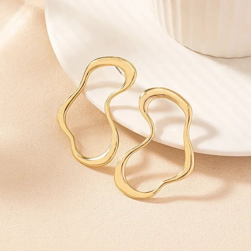 Exaggeration Ocean Style Shell Texture Stud Earrings for Women Trendy Accessories Personalization Jewelry Earrings Daily Wear - PrimeNest