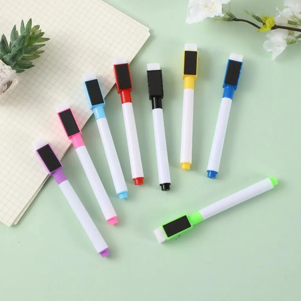 8-piece set. Small-sized white board eraser-style dry writing pen, 8 colors * 1 pen