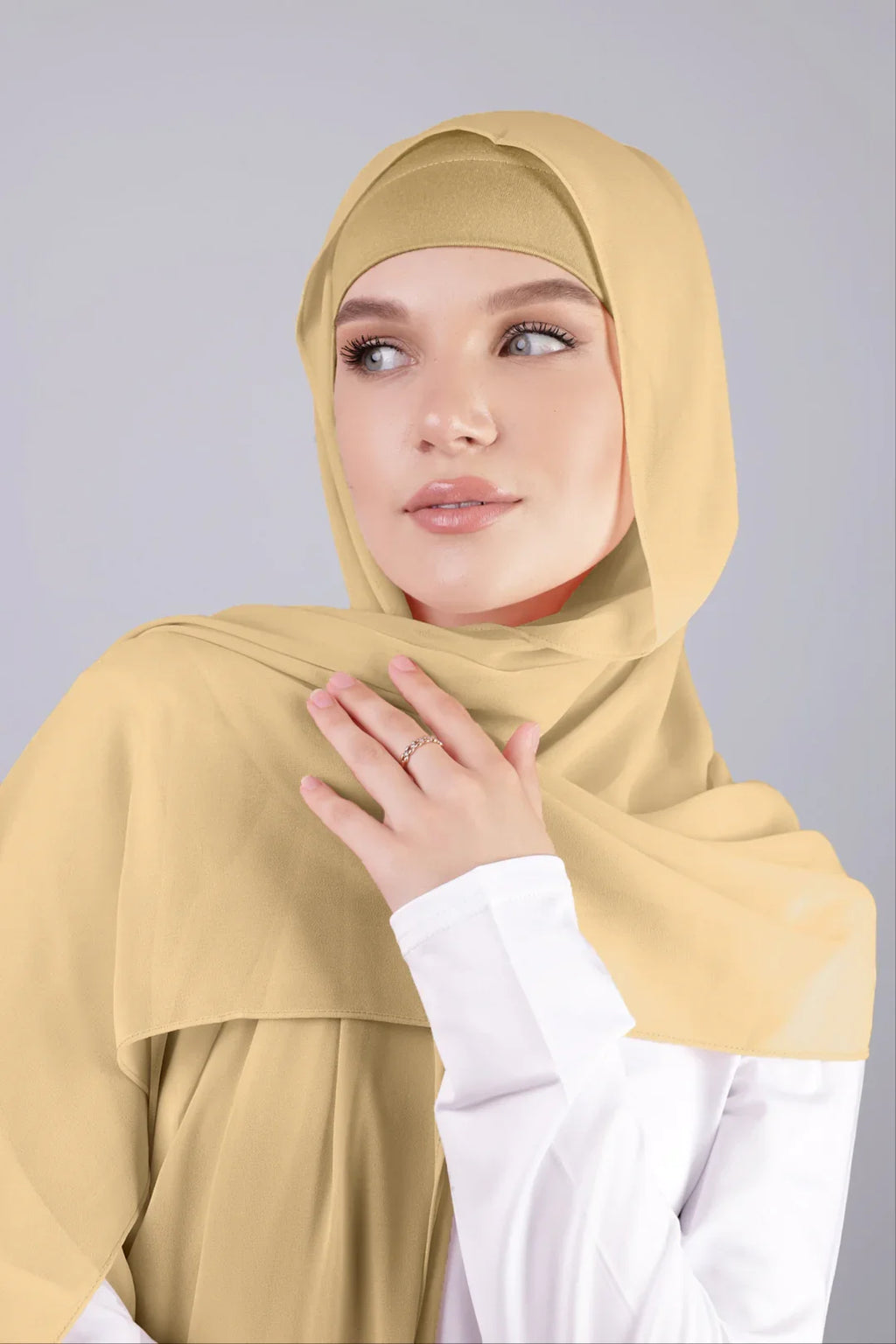 Hot Selling Chiffon Hijab with a Matching Cotton Inner for Women Hijab Shawl Underscarf