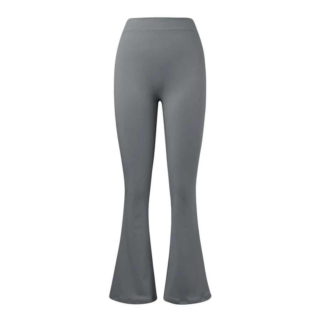 Fashion Micro Horn Leggings Women V-back Waist Sports Pants High Waist Push Up Butt Gym Pants Solid Slim Casual Leggings - PrimeNest