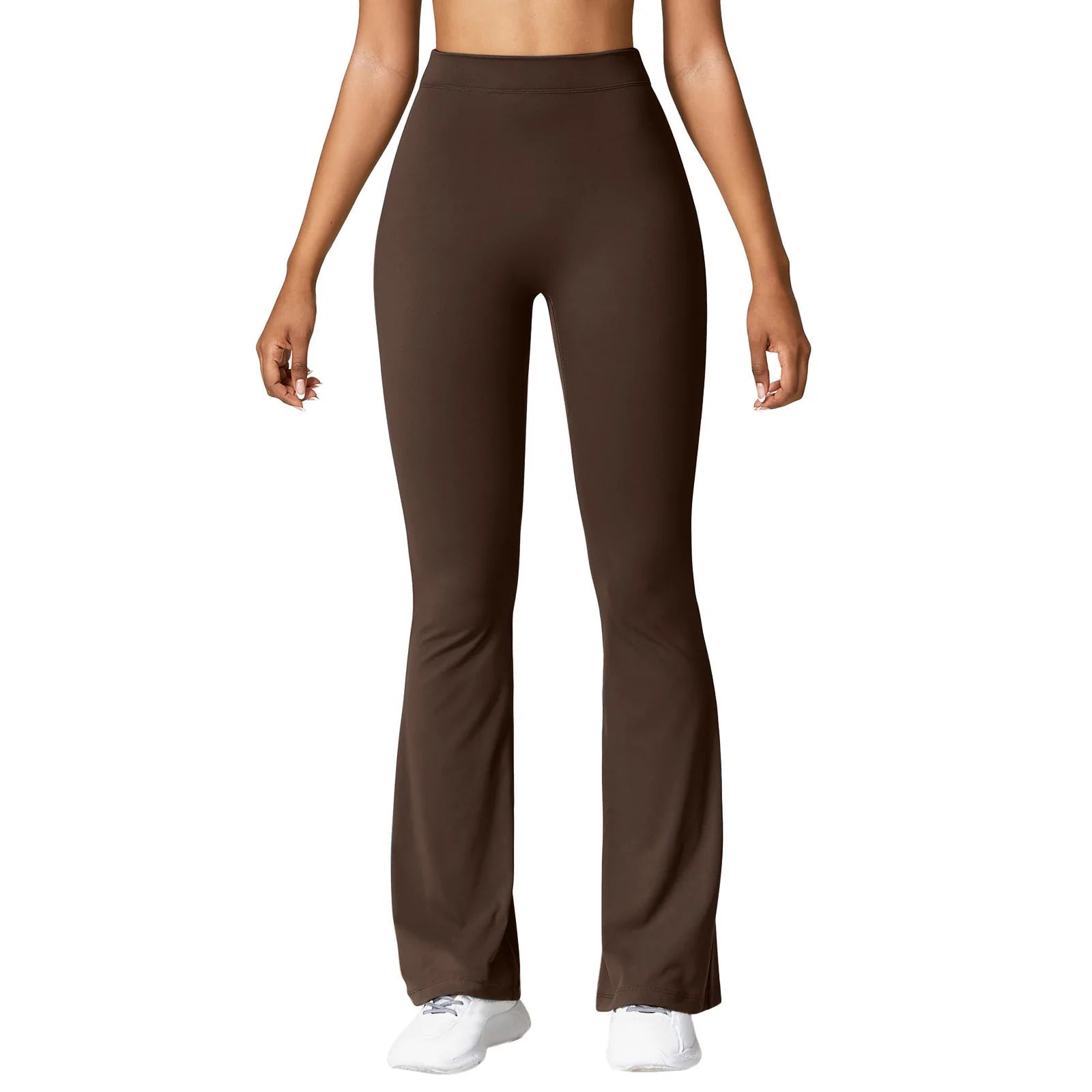 Fashion Micro Horn Leggings Women V-back Waist Sports Pants High Waist Push Up Butt Gym Pants Solid Slim Casual Leggings - PrimeNest