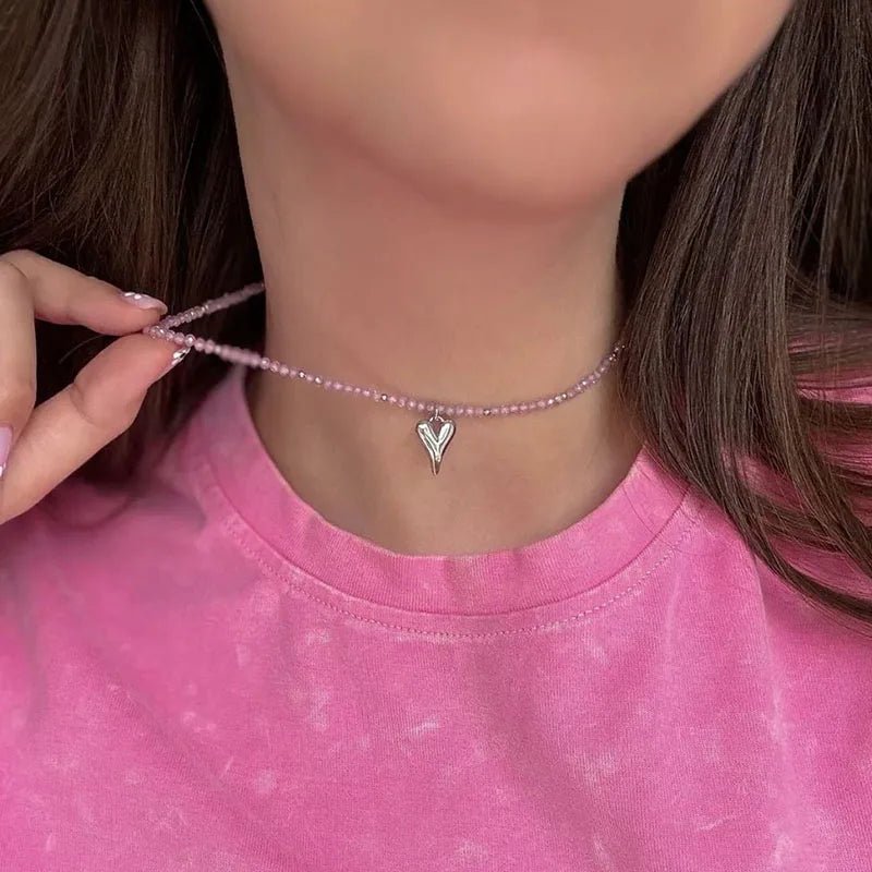 Fashion Tassel Chain Pendant Necklace For Women Boho Transparent Crystal & Imitation Pearl Chain Jewelry Valentine's Gift N0538 - PrimeNest