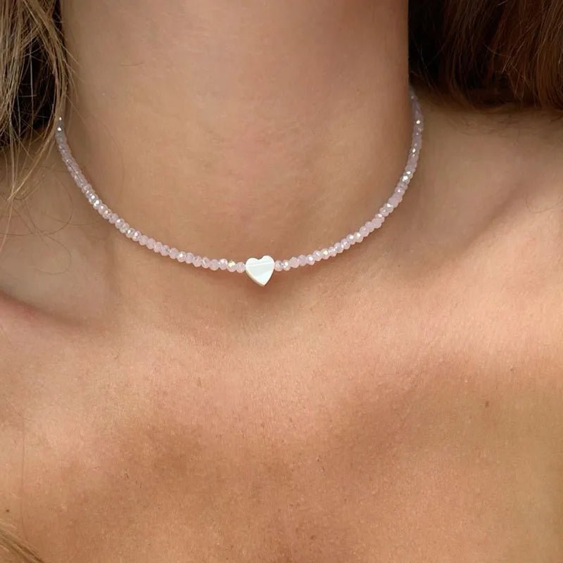 Fashion Tassel Chain Pendant Necklace For Women Boho Transparent Crystal & Imitation Pearl Chain Jewelry Valentine's Gift N0538 - PrimeNest