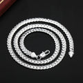 Fine Top Brand Silver Color 6mm Chain Necklace for Woman Men 16-24inch Fashion Wedding Party Jewelry Gift Dropshipping - PrimeNest