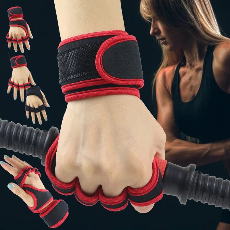 Fitness Men Women Gloves Gym Weightlifting Half Finger Wrist-Protecting Gloves Training Dumbbells Anti-Callus Anti Slip Gloves - PrimeNest