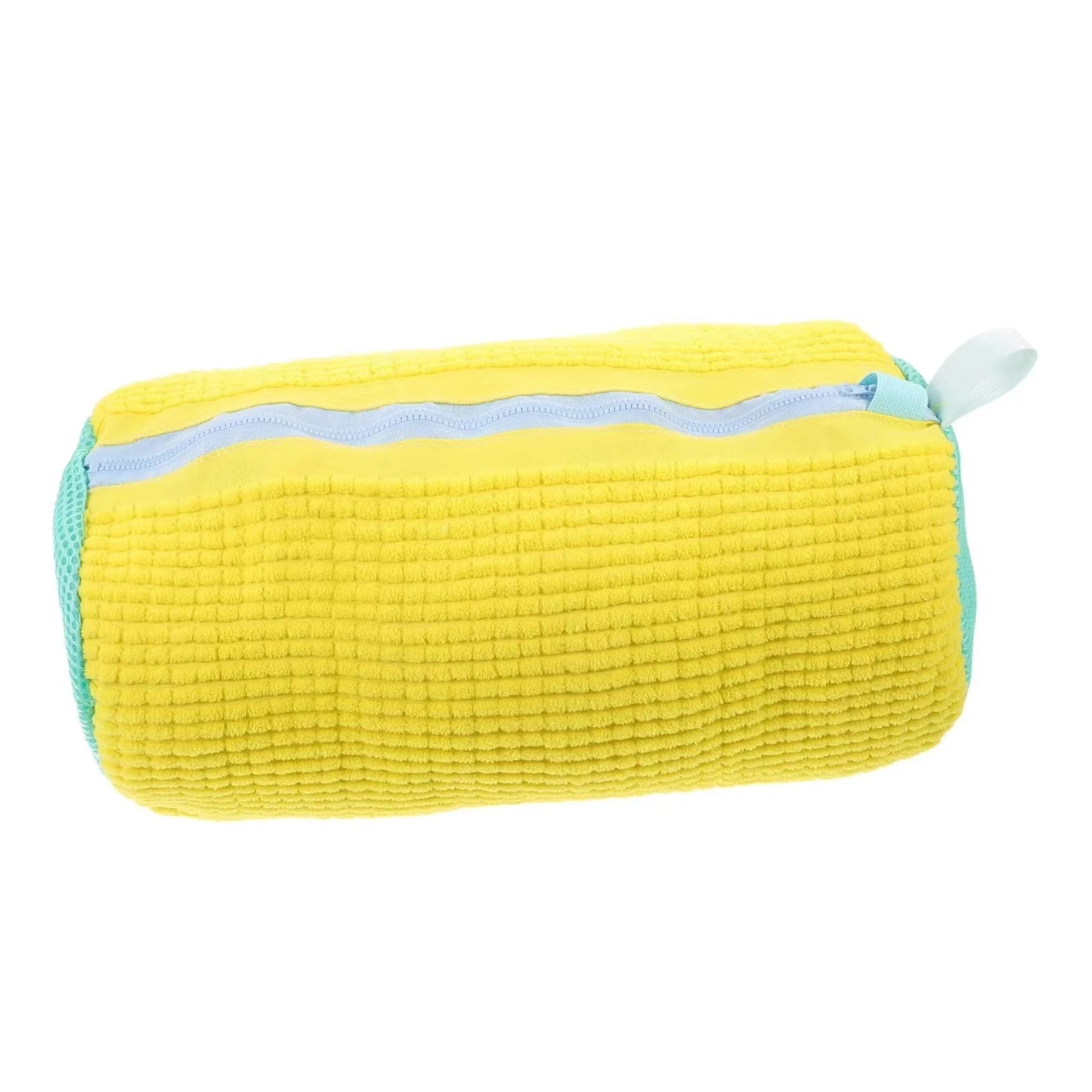 Fluffy Fiber Shoe Washing Bag 360° Surround Cleaning Reusable Durable Machine-Washable Laundry Bag with Zipper Closure (1pc) - PrimeNest