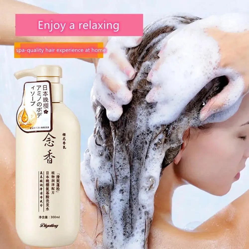 Fragrant Japanese Amino Acid Shampoo Hair Conditioner Set Body Wash Hair Shampoo Bath Lotion Shampoo Head Skin Care 300ml - PrimeNest