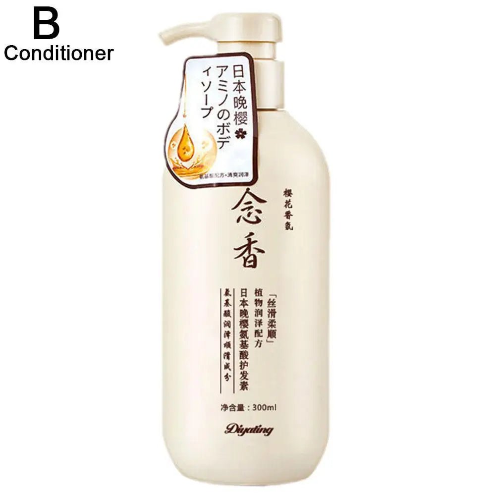 Fragrant Japanese Amino Acid Shampoo Hair Conditioner Set Body Wash Hair Shampoo Bath Lotion Shampoo Head Skin Care 300ml - PrimeNest