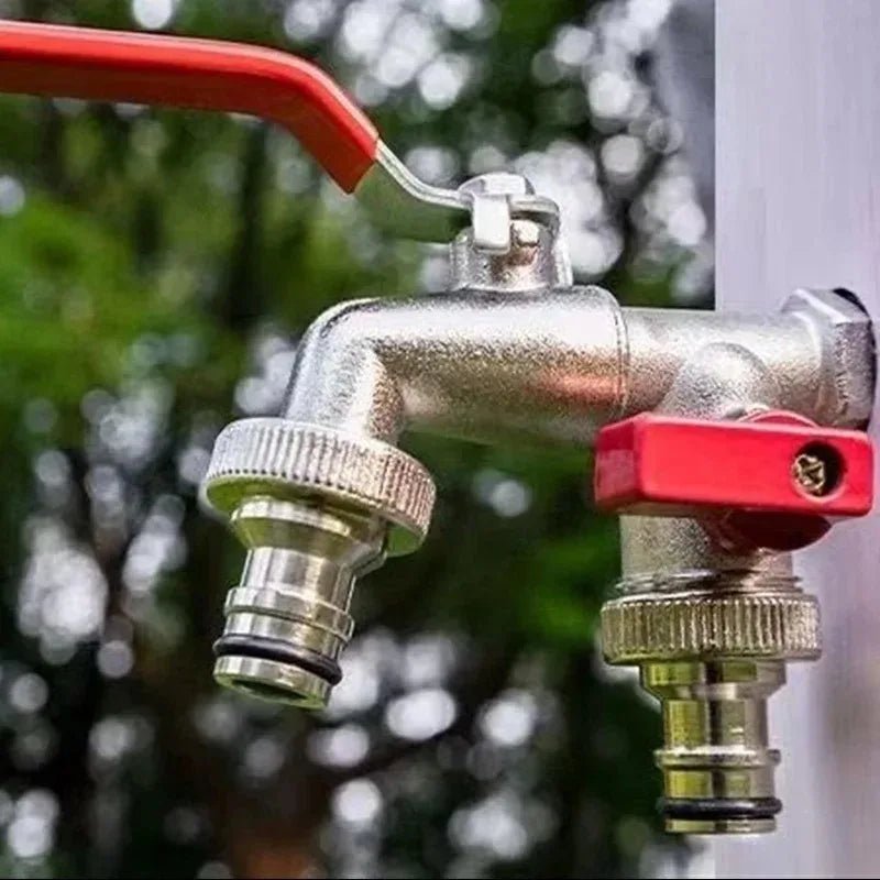 Garden Tools Brass Water Faucet 1/2" Outside & Inside Used Easy Turn On/Off Lever Handle Watering Supply Taps Ball Valve - PrimeNest