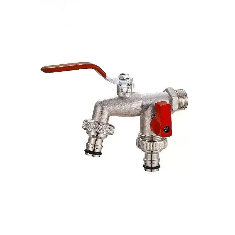 Garden Tools Brass Water Faucet 1/2" Outside & Inside Used Easy Turn On/Off Lever Handle Watering Supply Taps Ball Valve - PrimeNest