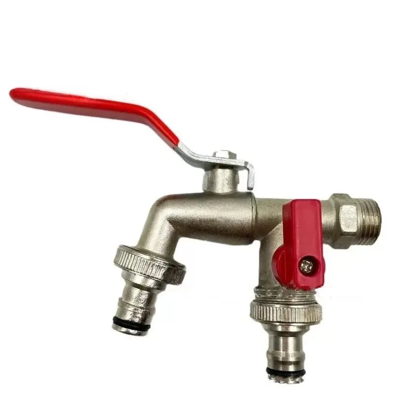 Garden Tools Brass Water Faucet 1/2" Outside & Inside Used Easy Turn On/Off Lever Handle Watering Supply Taps Ball Valve - PrimeNest
