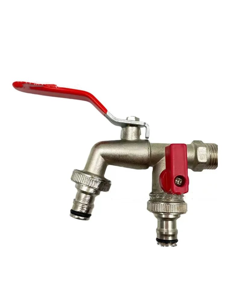 Garden Tools Brass Water Faucet 1/2" Outside & Inside Used Easy Turn On/Off Lever Handle Watering Supply Taps Ball Valve - PrimeNest