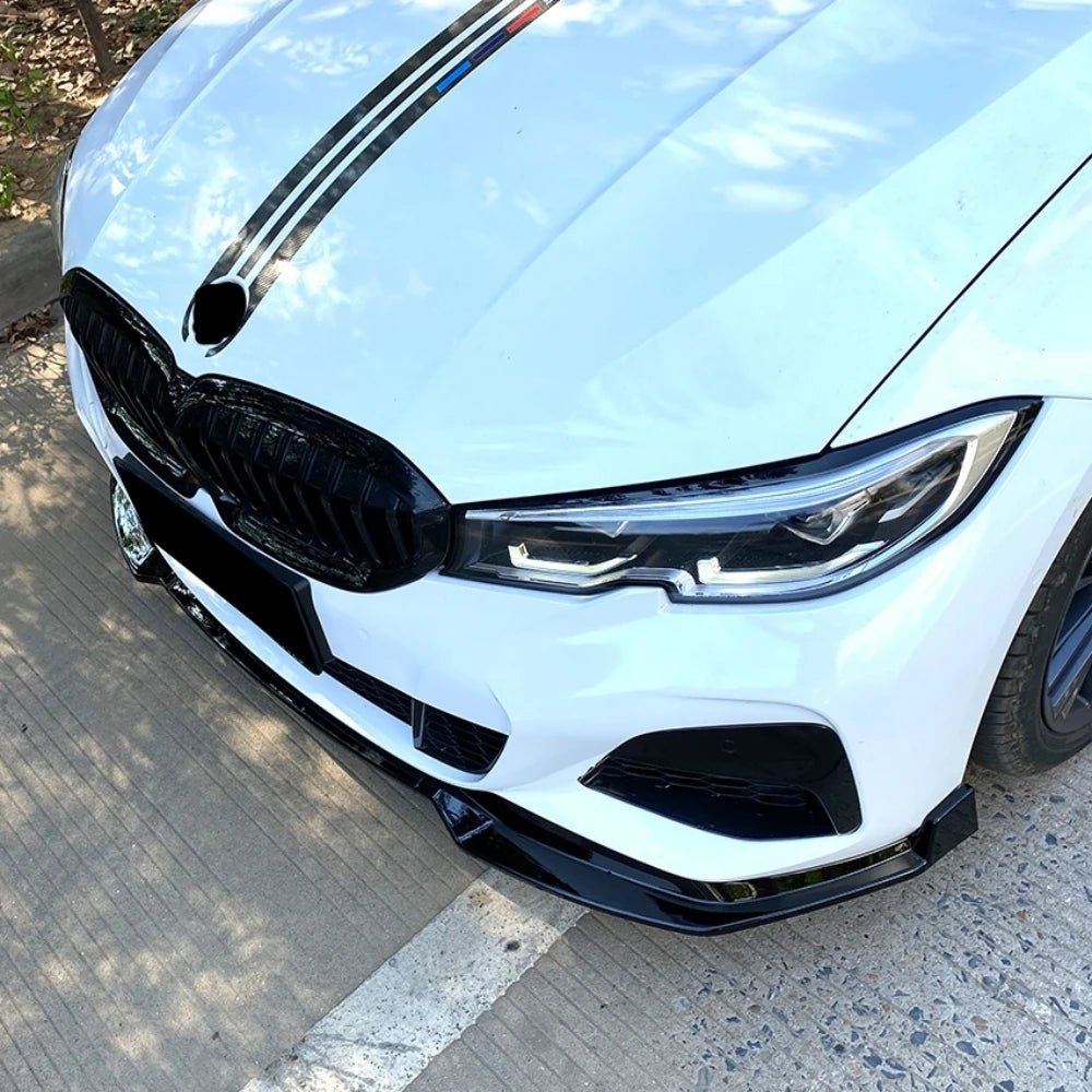 Gloss Black Car Front Bumper Splitter Lip For BMW 3 Series G20 G21 320i 330i 2019-2022 M Sport Diffuser Guard Body Kit Cover - PrimeNest