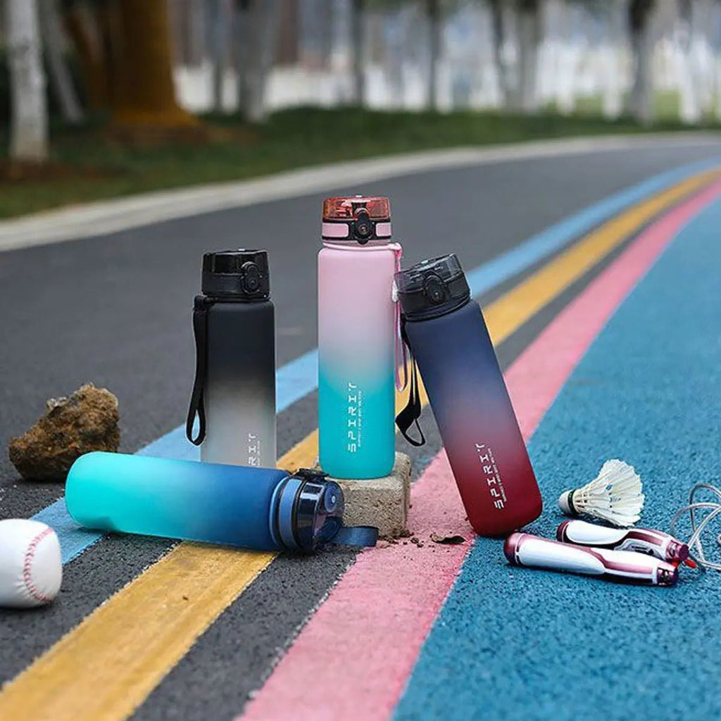 Gradient Water Bottle - 1000ml/600ml/750ml Capacity Outdoor Camping Gym Suitable Holiday Gift Birthday - PrimeNest