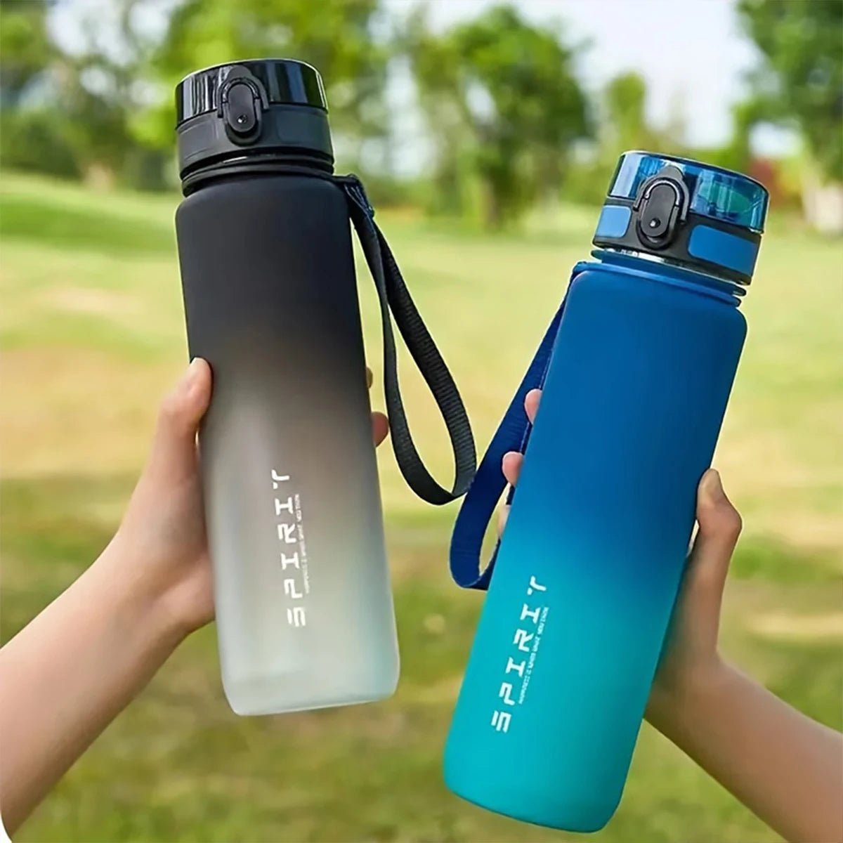 Gradient Water Bottle - 1000ml/600ml/750ml Capacity Outdoor Camping Gym Suitable Holiday Gift Birthday - PrimeNest
