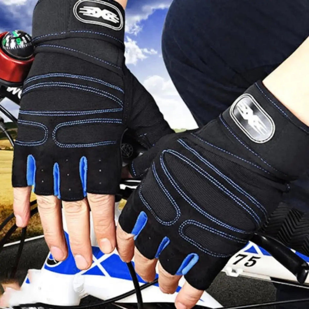 Gym Gloves for Men Women Fitness Weight Lifting Wristband Gloves Body Building Training Sports Exercise Cycling Glove Shockproof - PrimeNest