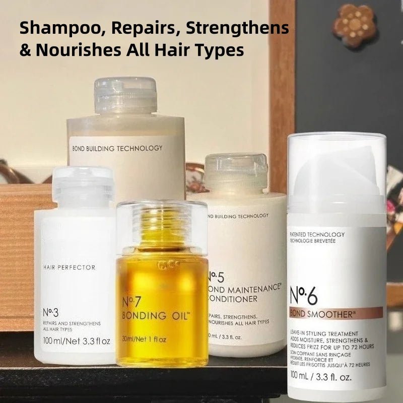 Hair Care Series Shine Hair Kit No.3,4, 5, 6,7 Hair Mask,Shampoo,Conditioner,Bonding Oil Sets To Clean, Hydrate & Control Frizz - PrimeNest