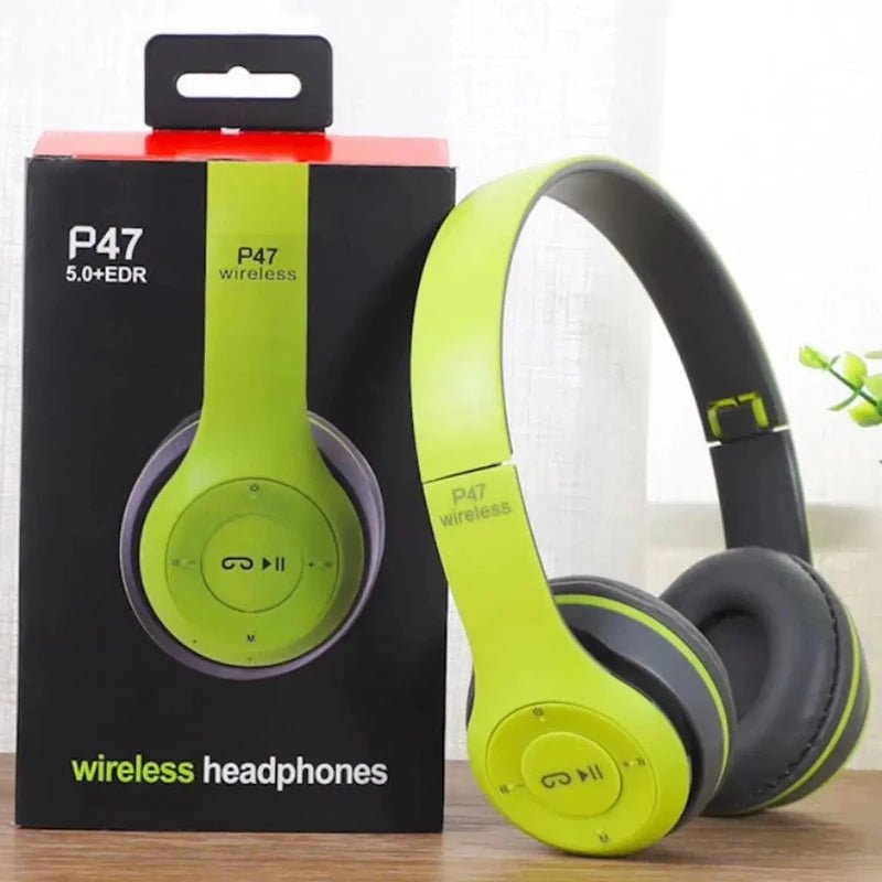 Handsfree Wireless Headphones Noise Canceling Headphone Earphone P47 headset Bluetooth Head Phone for iPhone Huawei Samsung S22 - PrimeNest