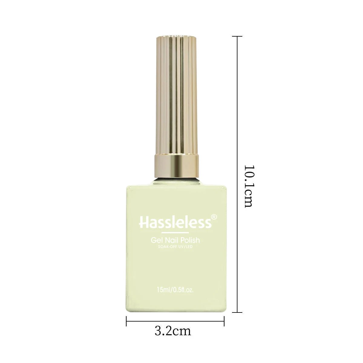 Hassleless 1 Bottle (15ml) Pale Yellow Solid-Color Nail Gel — Simple, Beginner-Friendly Soak-Off Gel Polish, Suitable for All Se - PrimeNest