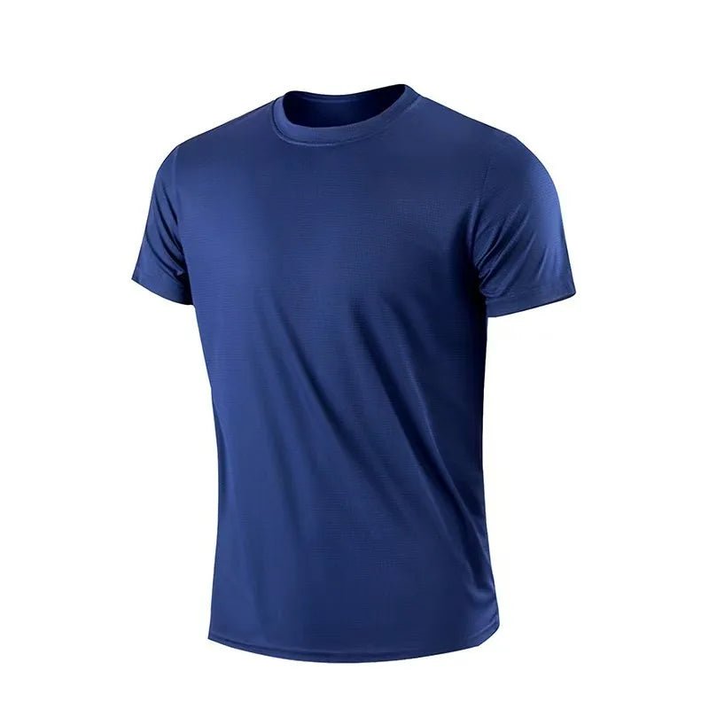 High quality men breathable fast drying running sports fitness breathable comfortable short sleeve T-shirt casual light Gym Tops - PrimeNest