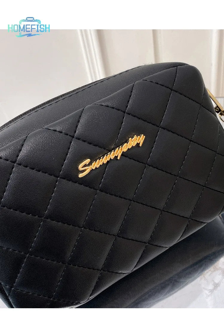 HOMEFISH Tassel Small Messenger Bag For Women Trend Lingge Embroidery Camera Female Shoulder Bag Fashion Chain Crossbody Bags - PrimeNest