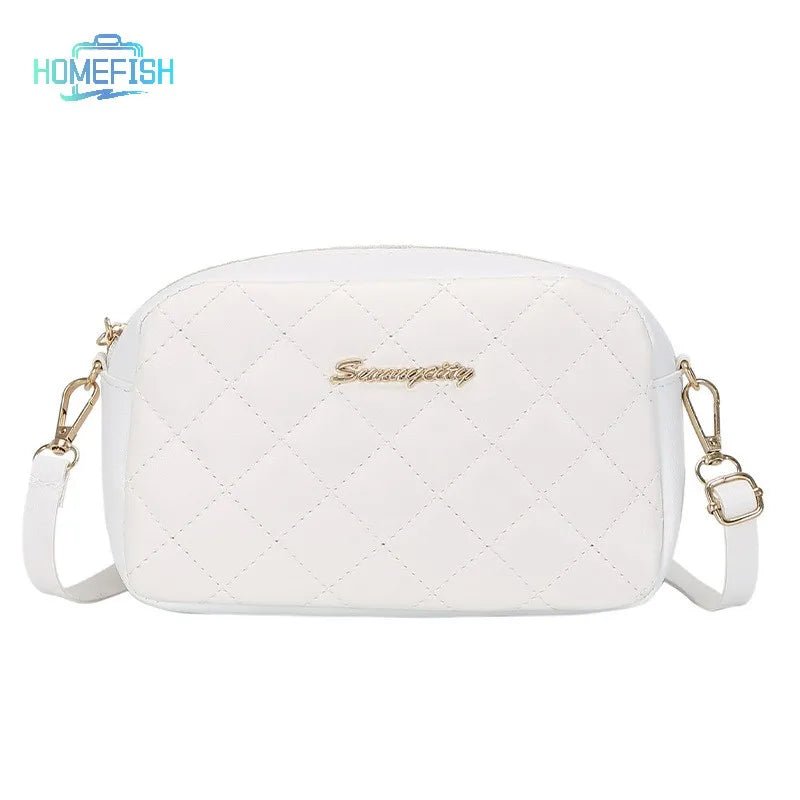 HOMEFISH Tassel Small Messenger Bag For Women Trend Lingge Embroidery Camera Female Shoulder Bag Fashion Chain Crossbody Bags - PrimeNest