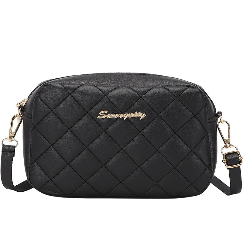 HOMEFISH Tassel Small Messenger Bag For Women Trend Lingge Embroidery Camera Female Shoulder Bag Fashion Chain Crossbody Bags - PrimeNest