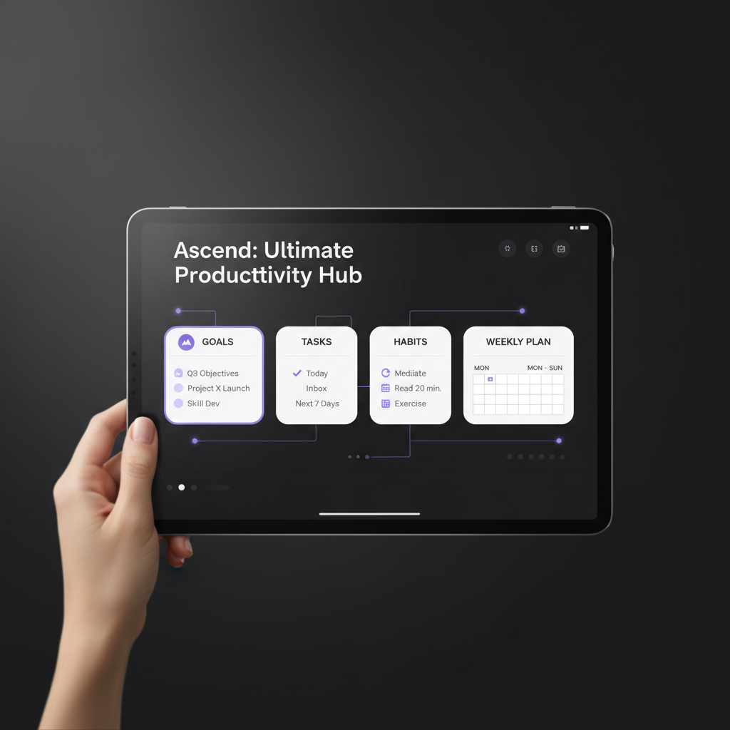 Ultimate Productivity Notion Template dashboard preview