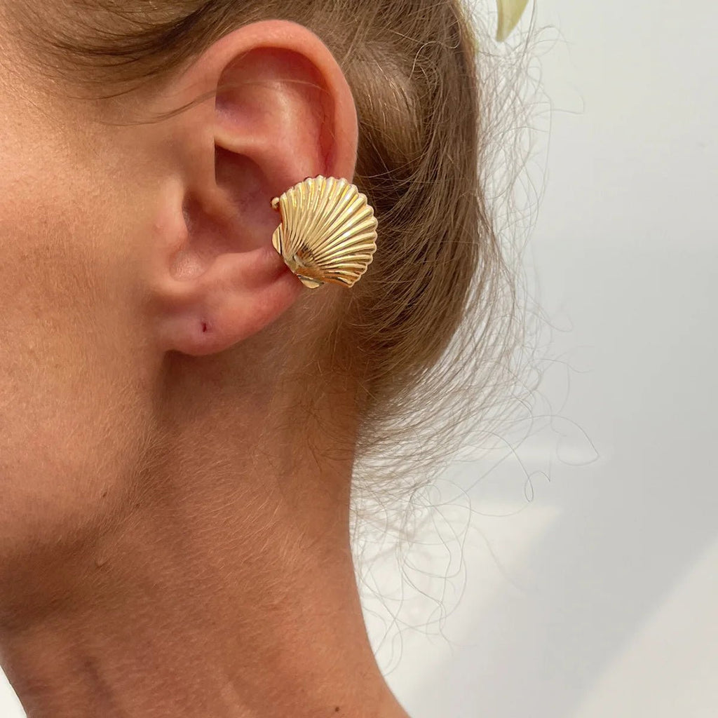 LATS Starfish Shell Flower Clip Earrings for Women Gold/Silver Color Non-Piercing Ear Cuff Daily Jewelry Accessories Party Gift - PrimeNest