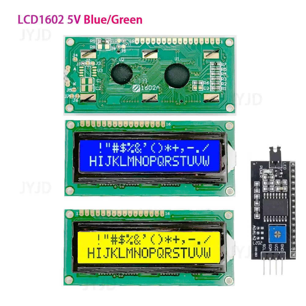 LCD1602 Module Blue Green Screen For Arduino LCD1602A LCD Character UNO R3 Mega2560 Display PCF8574T IIC I2C Interface - PrimeNest