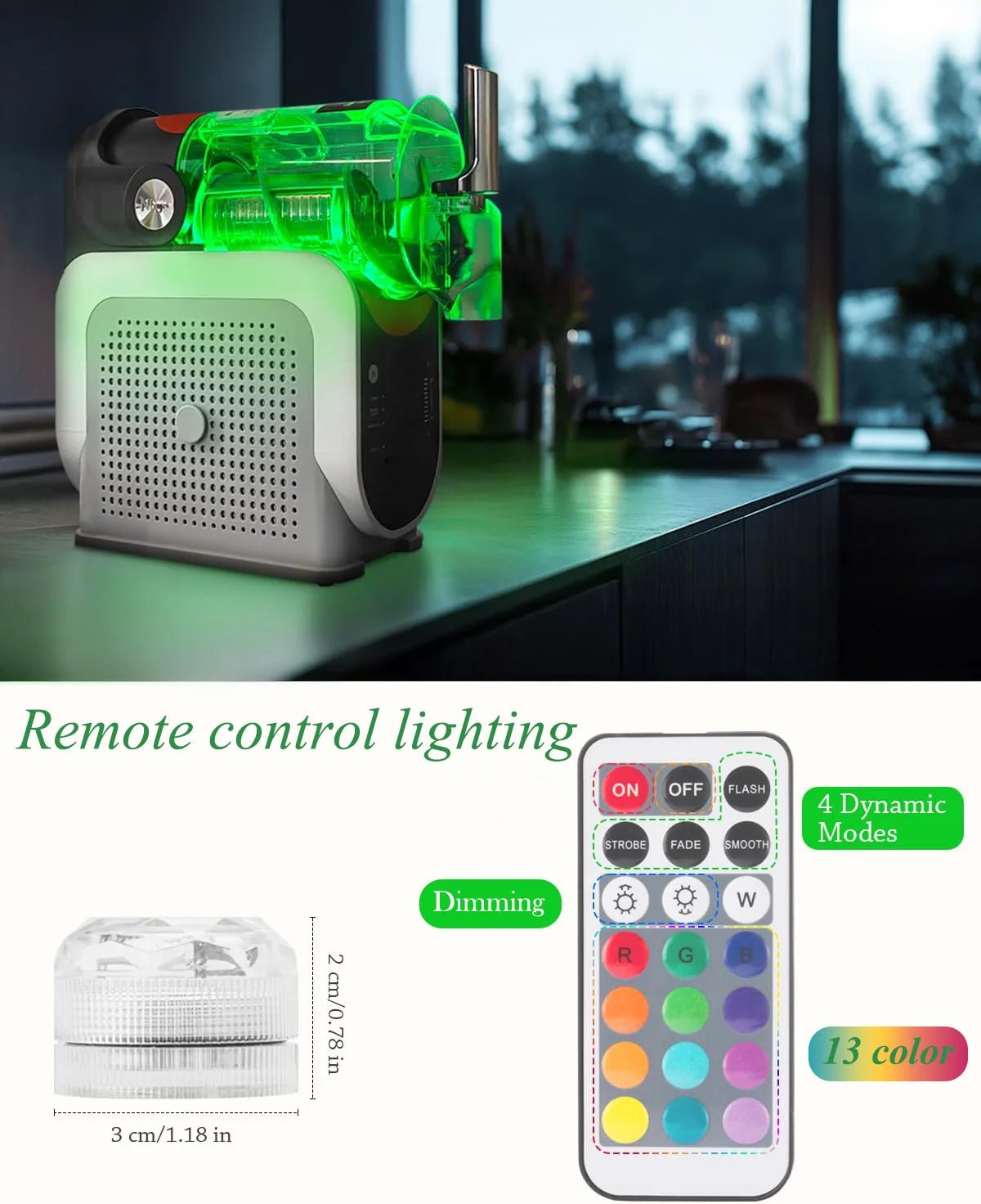 LED Capsule Lights for Ninja Slushi FS301/FS300 - No Installation, 13 Colors & 4 Modes or Slushi Machine Accessories - PrimeNest