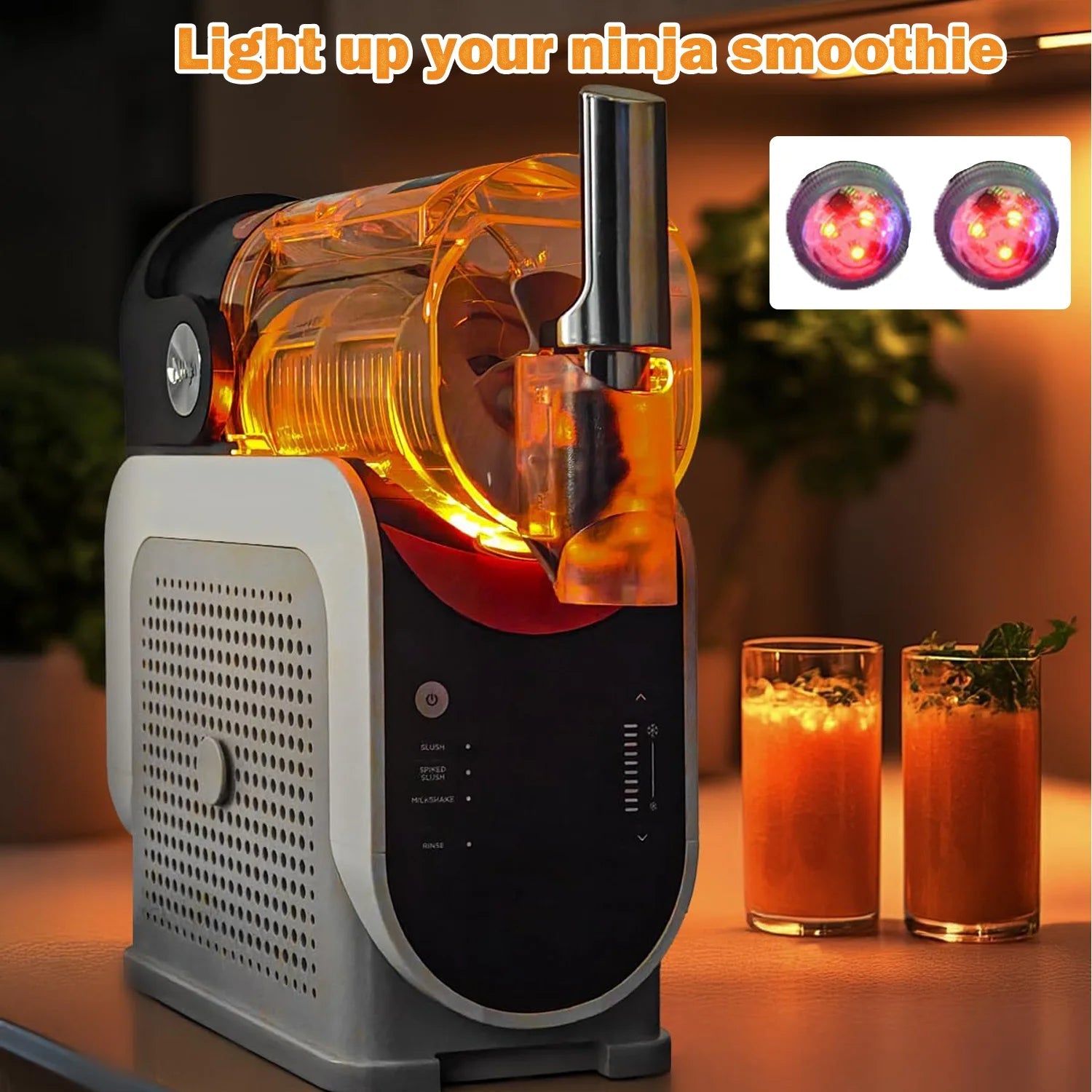 LED Capsule Lights for Ninja Slushi FS301/FS300 - No Installation, 13 Colors & 4 Modes or Slushi Machine Accessories - PrimeNest