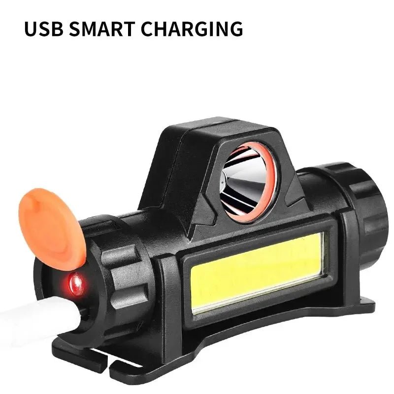 LED Head Mounted Magnetic Flashlight for Night Fishing - Outdoor Headlights with Long Battery Life Strong Light Charging - PrimeNest