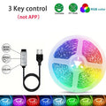 Led Lights for TV 3 Key Control Led Strip USB 5V Tape Lights for TV Backlight Home Party Decoration Flexible Ribbon - PrimeNest
