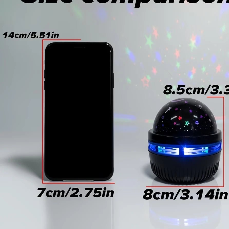 LED Starry Sky Night Lights USB Projector Lamp Magic Ball Moon Star Christmas Lights Home Room Atmosphere Decorations - PrimeNest