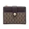 Luxury Brand Classic Retro Square Design Card Case Fashion Button Classic Folding Money Clip Compact Lightweight Luxury Women - PrimeNest