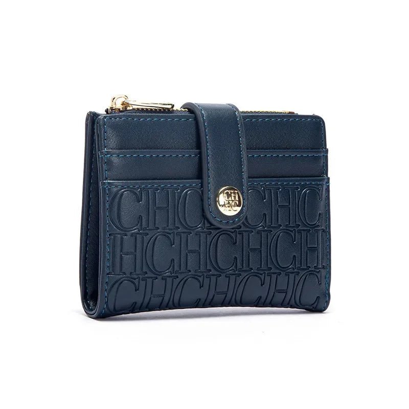 Luxury Brand Classic Retro Square Design Card Case Fashion Button Classic Folding Money Clip Compact Lightweight Luxury Women - PrimeNest