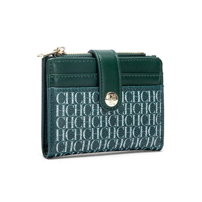 Luxury Brand Classic Retro Square Design Card Case Fashion Button Classic Folding Money Clip Compact Lightweight Luxury Women - PrimeNest