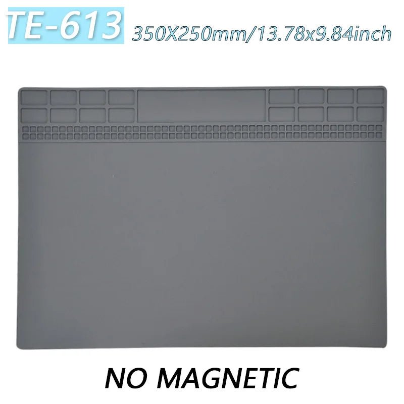Magnetic Mat Silicone Work Mat Soldering Station Mat Heat Resistant 932°F Anti-Static for Electronic Phone Laptop Watch Repair - PrimeNest