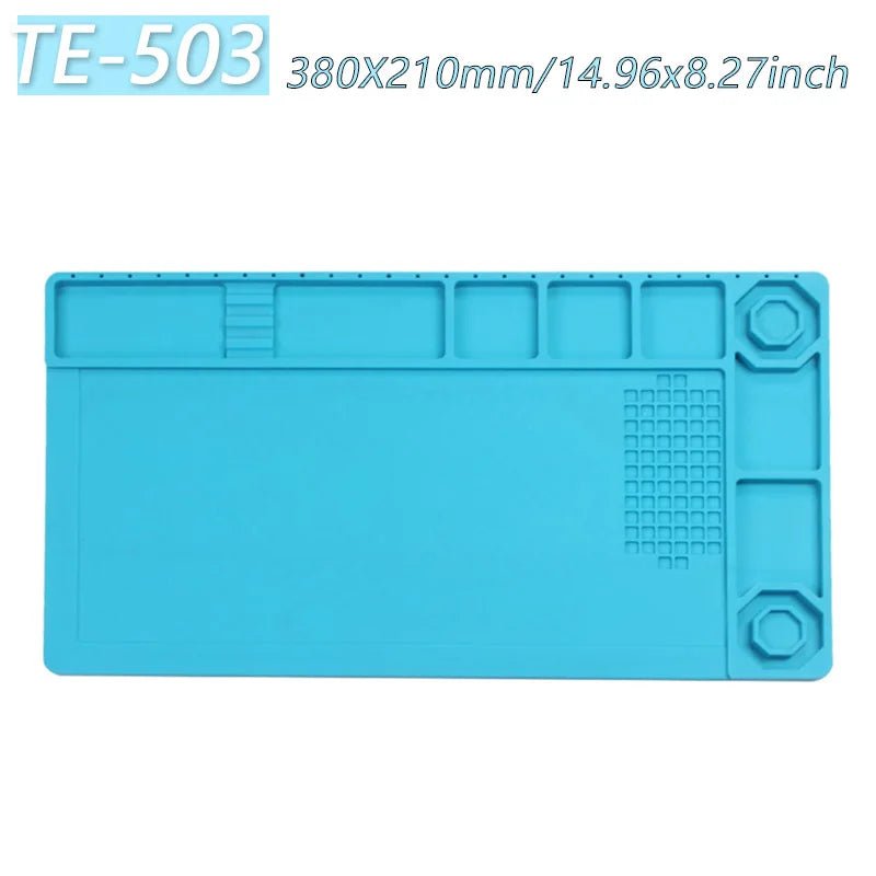 Magnetic Mat Silicone Work Mat Soldering Station Mat Heat Resistant 932°F Anti-Static for Electronic Phone Laptop Watch Repair - PrimeNest