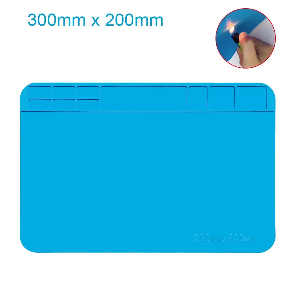 Magnetic Mat Silicone Work Mat Soldering Station Mat Heat Resistant 932°F Anti-Static for Electronic Phone Laptop Watch Repair - PrimeNest
