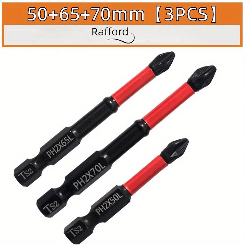 Magnetic Non-Slip Drill Bit Set 3/6/12 Pieces, S2 Steel, Crosshead and Impact Drill Bits, Suitable for Electric and Hand Drivers - PrimeNest