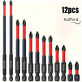 Magnetic Non-Slip Drill Bit Set 3/6/12 Pieces, S2 Steel, Crosshead and Impact Drill Bits, Suitable for Electric and Hand Drivers - PrimeNest