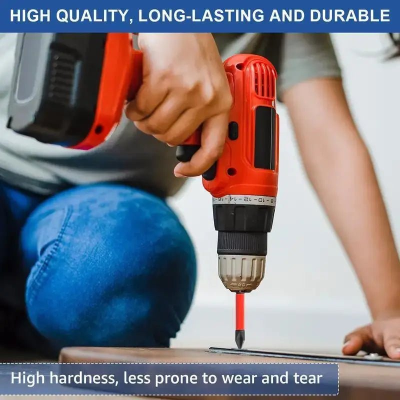 Magnetic Non-Slip Drill Bit Set 3/6/12 Pieces, S2 Steel, Crosshead and Impact Drill Bits, Suitable for Electric and Hand Drivers - PrimeNest