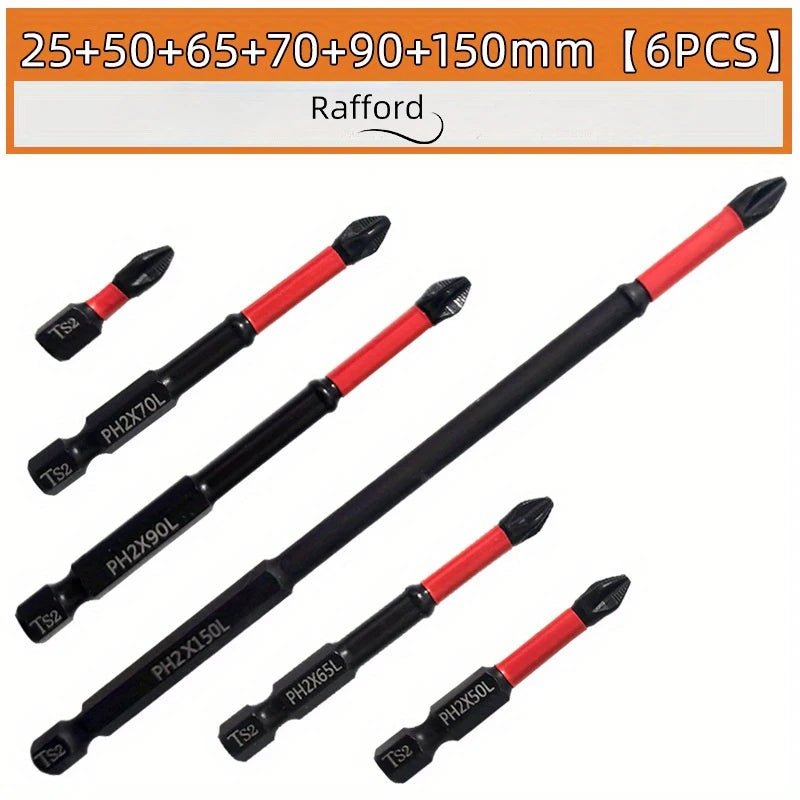 Magnetic Non-Slip Drill Bit Set 3/6/12 Pieces, S2 Steel, Crosshead and Impact Drill Bits, Suitable for Electric and Hand Drivers - PrimeNest