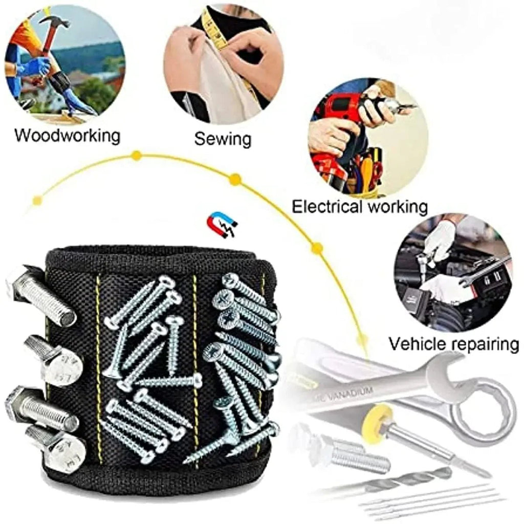 Magnetic tool wristband Working Magnetic wristband, magnetic wristband with strong magnetic nail suction - PrimeNest
