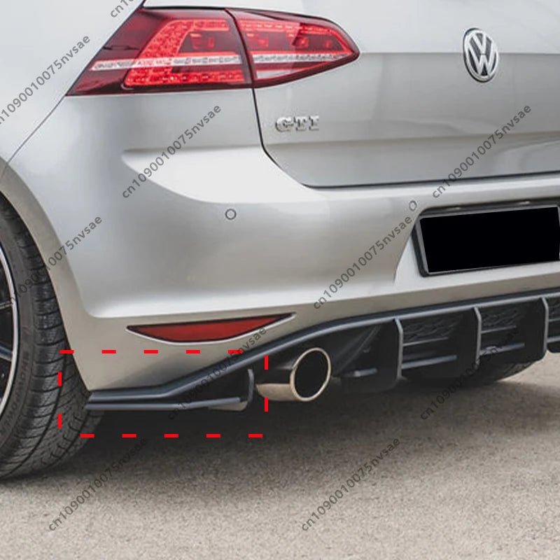 Maxton Style V2 Rear Bumper Lip Diffuser Splitters Gloss Black Body Kit for Volkswagen Golf 7 MK7 GTI 2014-2017 - PrimeNest